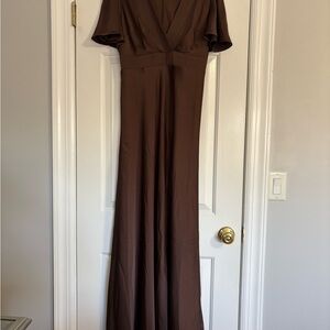 Birdy Grey Marni Bridesmaid dress in Espresso Brown